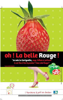 affiche gariguette fraise label rouge